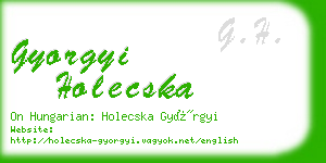 gyorgyi holecska business card
